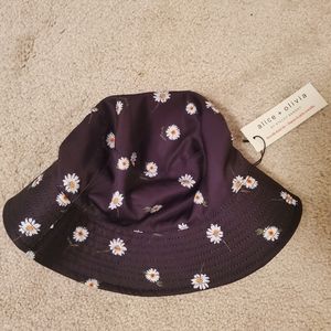 Alice and Olivia reversible sunflower bucket hat